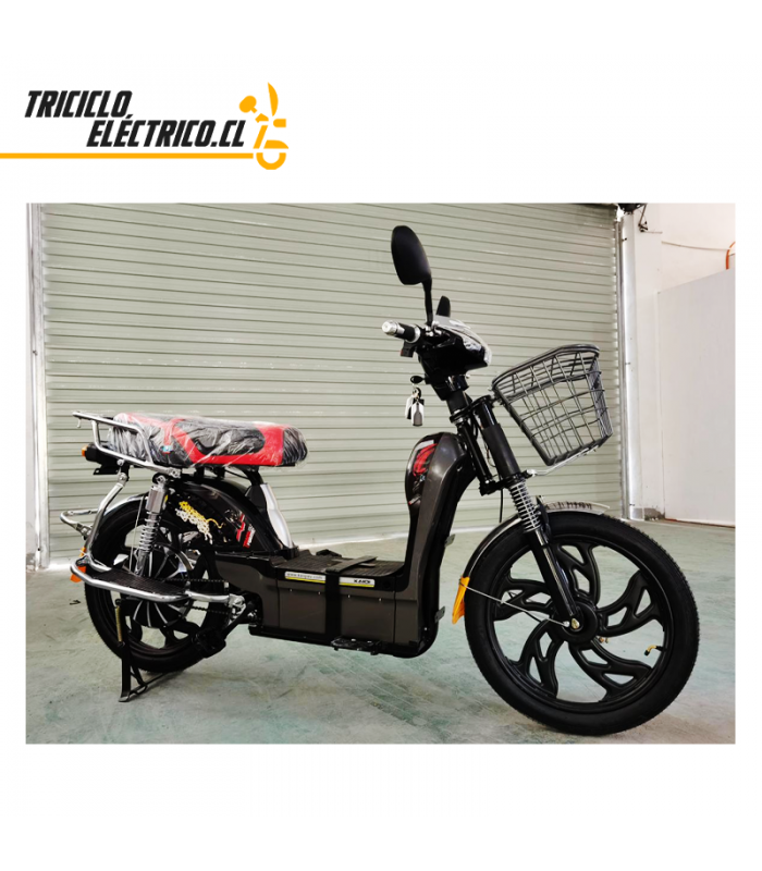 Bicicleta Eléctrica Color Negro/Rojo 60V